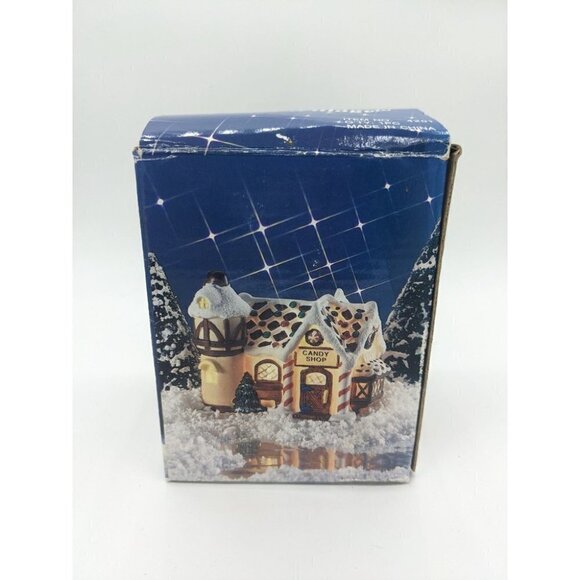 1994 Porcelain Bisque Santa's Village SANTAS CANDY SHOP Hand Painted Handcrafted - Picture 2 of 6